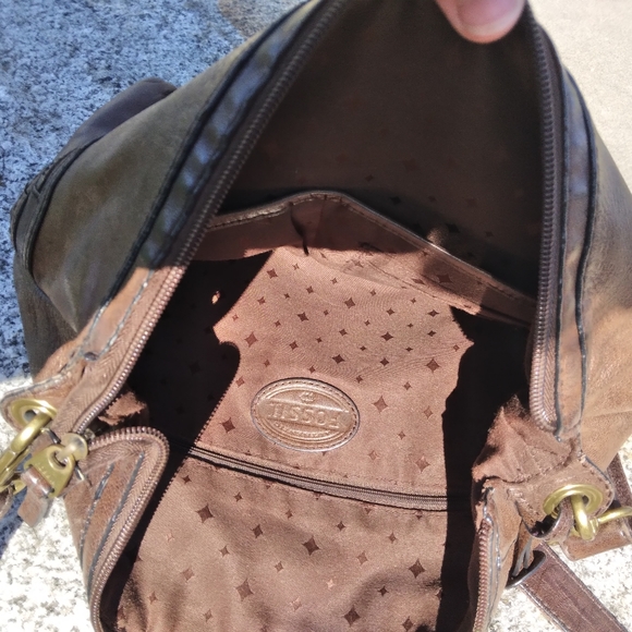 Fossil Brown Leather Crossbody - Picture 4 of 9